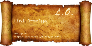 Lini Orsolya névjegykártya